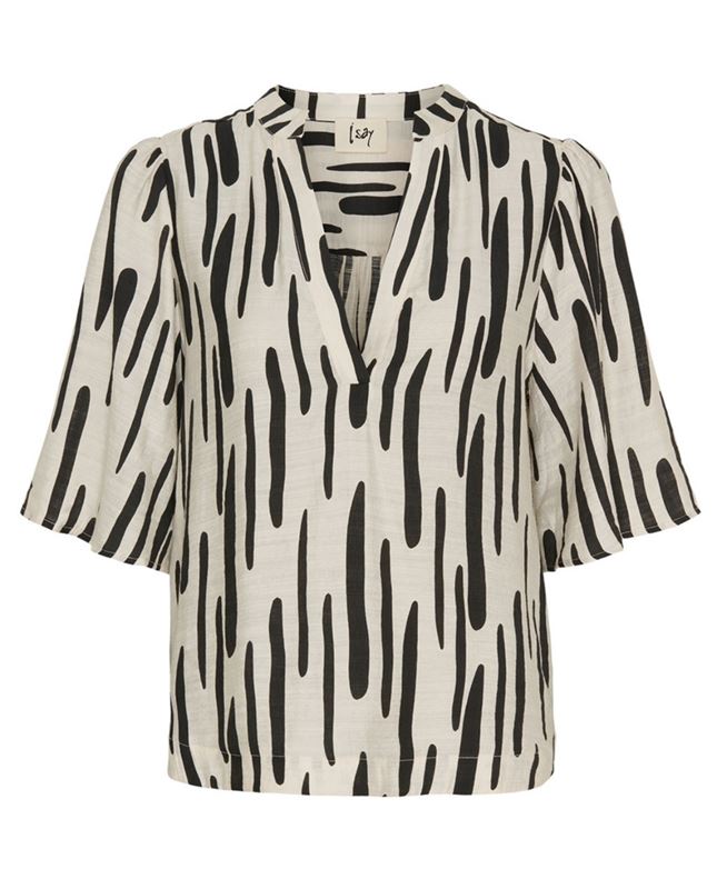 Blusar/skjortor - Ane Blouse – Black Brushstrokes